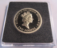 Load image into Gallery viewer, 1989 QEII BILL OF RIGHTS UK ROYAL MINT PROOF £2 COIN BOXED WITH COA
