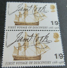 Load image into Gallery viewer, 1968 JAMES COOK FIRST VOYAGE OF DISCOVERY 6 1/9 STAMPS MNH WITH STAMP HOLDER
