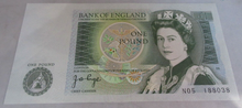 Load image into Gallery viewer, 1978 Bank of England Page £1 Banknote Unc  N05 188038
