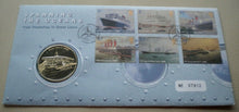 Load image into Gallery viewer, 2004 SPANNING THE OCEANS FROM STEAMSHIPS TO OCEAN LINERS COVER PNC &amp; INFO CARD
