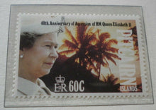 Load image into Gallery viewer, 1952-1992 QEII 40TH ANNIVERSARY OF THE ACCESSION - 5 X PITCAIRN MNH STAMPS/INFO
