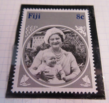 Load image into Gallery viewer, 1985 HMQE QUEEN MOTHER 85th ANNIV COLLECTION FIJI STAMPS ALBUM SHEET
