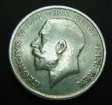 Load image into Gallery viewer, 1915 GEORGE V BARE HEAD FIRST COIN HALF 1/2 CROWN SPINK 4011 CROWNED SHIELD 2
