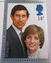 Load image into Gallery viewer, 1981 PRINCE CHARLES &amp; LADY DIANA SPENCER 14p GUTTER PAIRS 20 STAMPS MNH
