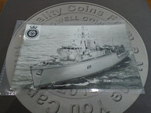 Load image into Gallery viewer, HMS CYGNET ORIGINAL Vintage Navy photo card with ships insignia GRADE 1
