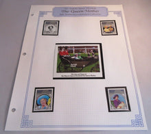 Load image into Gallery viewer, 1985 HMQE QUEEN MOTHER 85th ANNIV COLLECTION NORFOLK ISLAND STAMPS ALBUM SHEET
