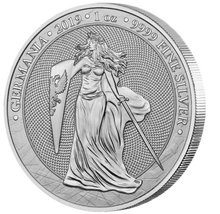 Load image into Gallery viewer, 2019 Germania 5 Mark 1oz .999 fine Silver Bullion Coin  Collectors editions
