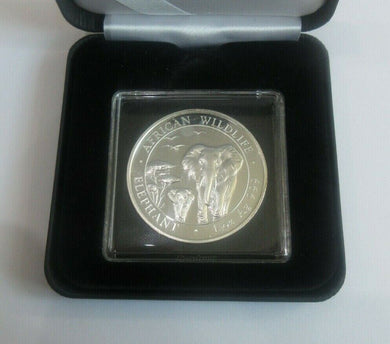 2015 AFRICA WILDLIFE ELEPHANT 100 SHILLINGS 1oz .999 BU silver in Quad Box