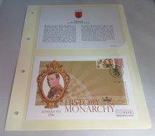 Load image into Gallery viewer, EDWARD VIII REIGN 1936 COMMEMORATIVE COVER INFORMATION CARD &amp; ALBUM SHEET
