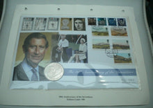 Load image into Gallery viewer, 1998 30TH ANNIVERSARY OF THE INVESTITURE COMMEMORATIVE BUNC £5 COIN COVER PNC
