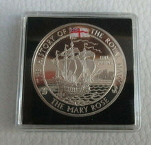 Load image into Gallery viewer, 2003 HISTORY OF THE ROYAL NAVY MARY ROSE SILVER PROOF £5 COIN ROYAL MINT  A1
