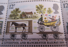 Load image into Gallery viewer, 1980 150TH ANNIV OF LIVERPOOL &amp; MANCHESTER RAILWAY GUTTER PAIRS 20 X STAMPS MNH
