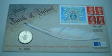 Load image into Gallery viewer, 1994 BANK OF ENGLAND BUNC £2 COIN COVER PNC COMMEMORATIVE LABEL STAMPS POSTMARK
