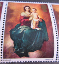 Load image into Gallery viewer, 1967 MURILLO HARRISON MADONNA &amp; CHILD 4d 6 X STAMPS MNH &amp; STAMP HOLDER
