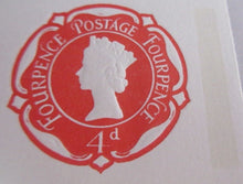 Load image into Gallery viewer, QUEEN ELIZABETH II 4d EMBOSSED ENVELOPE PHOSPHOR BAND MINT UNUSED &amp; CLEAR HOLDER
