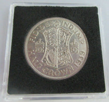 Load image into Gallery viewer, 1939 GEORGE VI BARE HEAD COINAGE HALF 1/2 CROWN UNC IN QUADRANT CAPSULE
