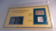 Load image into Gallery viewer, INDIAN HEAD PENNIES ISSUED 1906 &amp; 1907 WITH POSTAGE STAMPS ON ALBUM INFO SHEET
