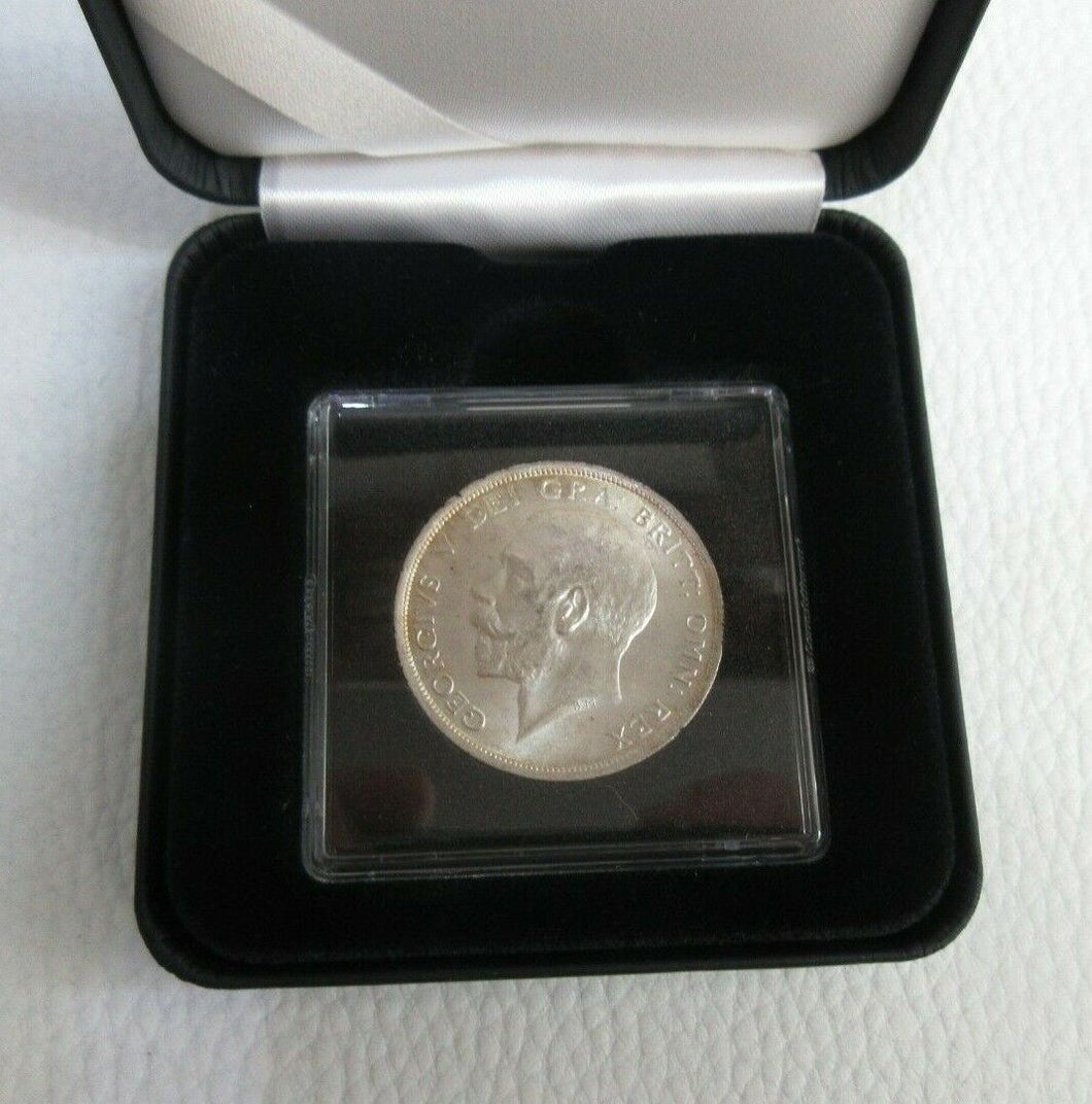 1916 HALF CROWN GEORGE V SILVER COIN SPINK REF 4011 CROWNED SHIELD BOX & COA