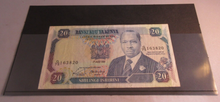 Load image into Gallery viewer, CENTRAL BANK OF KENYA 20 SHILLINGS BANKNOTE VF -  PLEASE SEE PHOTOS
