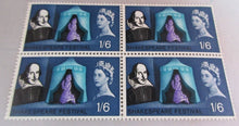 Load image into Gallery viewer, 1964 SHAKESPEARE FESTIVAL 12X PRE-DECIMAL STAMPS WITH CLEAR FRONTED STAMP HOLDER
