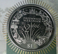 Load image into Gallery viewer, 2000 THE PRIME MERIDIAN 1 DOLLAR REPUBLIC OF LIBERIA COIN BENHAM COIN COVER  COA
