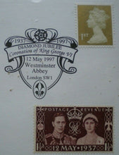 Load image into Gallery viewer, 1937-1997 KING GEORGE VI CORONATION DIAMOND JUBILEE BUNC 3 PENCE  COIN COVER PNC
