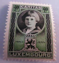 Load image into Gallery viewer, 1926 LUXEMBOURG PRINCE JEAN CARITAS 5c, 40c, 50c, 75c &amp; 1.50frs STAMPS
