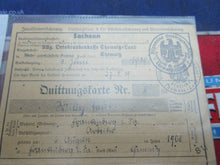 Load image into Gallery viewer, 1939 - 1940 WWII GERMANY Invalidenvers REVENUE STAMPBOOK &amp; STAMPS
