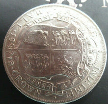 Load image into Gallery viewer, 1918 GEORGE V BARE HEAD FIRST COIN HALF 1/2 CROWN SPINK 4011 CROWNED SHIELD Cc4
