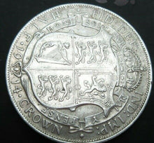 Load image into Gallery viewer, 1915 GEORGE V BARE HEAD FIRST COIN HALF 1/2 CROWN SPINK 4011 CROWNED SHIELD Cc5
