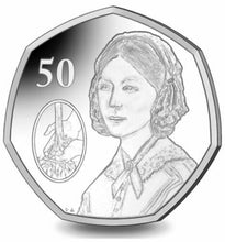 Load image into Gallery viewer, 2020 Bicentenary of the Birth of Florence Nightingale 50p Diamond Finish sealed
