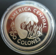 Load image into Gallery viewer, 1974 ROYAL MINT COSTA RICA 100 COLONE SILVER PROOF MANATEE CONSERVATION COIN COA
