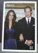 Load image into Gallery viewer, 2011 ROYAL WEDDING WILLIAM &amp; CATHERINE 29 APRIL 2011 NAURU MINIATURE SHEET MNH
