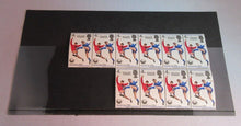 Load image into Gallery viewer, 1966 ENGLAND WINNERS WORLD CUP 1966 4d 10x STAMPS MNH CLEAR FRONTED STAMP HOLDER
