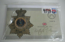 Load image into Gallery viewer, 2008 HISTORY OF THE BRITISH ARMY COMMEMORATIVE COLOURED MEDAL COVER PNC
