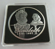Load image into Gallery viewer, 1558-1603 QUEEN ELIZABETH I HALLMARKED SILVER PROOF MEDAL BOXED WITH COA
