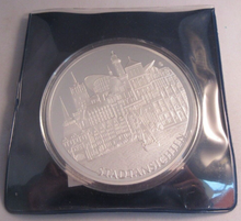 Load image into Gallery viewer, 2012 ROSTOCK GERMANY CITYSCAPES 70MM MEDALLION SILVER PLATED PROOF CAPSULE &amp; COA
