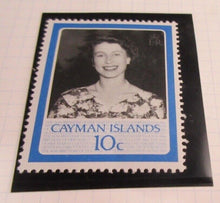 Load image into Gallery viewer, 1986 QUEEN ELIZABETH II 60TH BIRTHDAY CAYMAN ISLANDS STAMPS &amp; ALBUM SHEET
