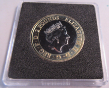 Load image into Gallery viewer, 2021 H G WELLS QEII BUNC £2 TWO POUND COIN WITH QUAD CAPSULE &amp; COA
