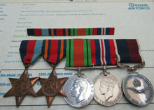 Load image into Gallery viewer, 5 MEDAL GROUP TO SGT TOWERS RAF LSGC BURMA STAR WAR MEDAL  &amp; RIBBON BAR
