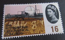 Load image into Gallery viewer, 1964 QEII 20th INTERNATIONAL GEOGRAPHICAL CONGRESS PRE DECIMAL STAMPS MNH HOLDER
