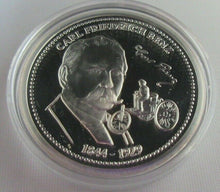Load image into Gallery viewer, THE GREATEST GERMANS IN REAL SILVER CARL FRIEDRICH BENZ 1844-1929 S/PROOF MEDAL
