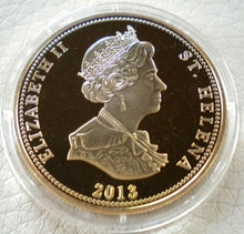 Load image into Gallery viewer, 2013 THE NAPOLEONIC WARS GOLD PLATED TWENTY FIVE PENCE CROWN WITHIN CAPSULE
