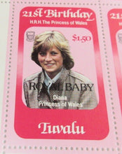 Load image into Gallery viewer, 1982 TUVALU $1.50 21ST BIRTHDAY OF THE PRINCESS OF WALES ROYAL BABY STAMPS MNH
