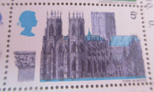 Load image into Gallery viewer, 1969 CATHEDRALS 5d 12 STAMPS MNH WITH TRAFFIC LIGHTS AND STAMP HOLDER
