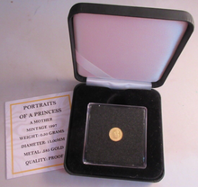 Load image into Gallery viewer, 1997 PORTRAITS OF A PRINCESS A MOTHER MINITURE MEDAL .585 GOLD PROOF BOX &amp; COA
