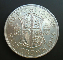 Load image into Gallery viewer, 1944 KING GEORGE VI BARE HEAD 1 SILVER HALF CROWN ref SPINK 4080 A3
