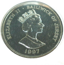 Load image into Gallery viewer, 1947-1997 GOLDEN WEDDING ANNIVERSARY, BAILIWICK OF JERSEY £5 CROWN COVER PNC
