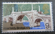 Load image into Gallery viewer, 1968 ABERFELDY BRIDGE 9d 7 X STAMPS MNH IN CLEAR FRONTED STAMP HOLDER
