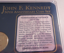 Load image into Gallery viewer, 2010 JOHN F KENNEDY 50th ANNIVERSARY COIN SET GOLD PLATED LIBERTY HALF DOLLAR
